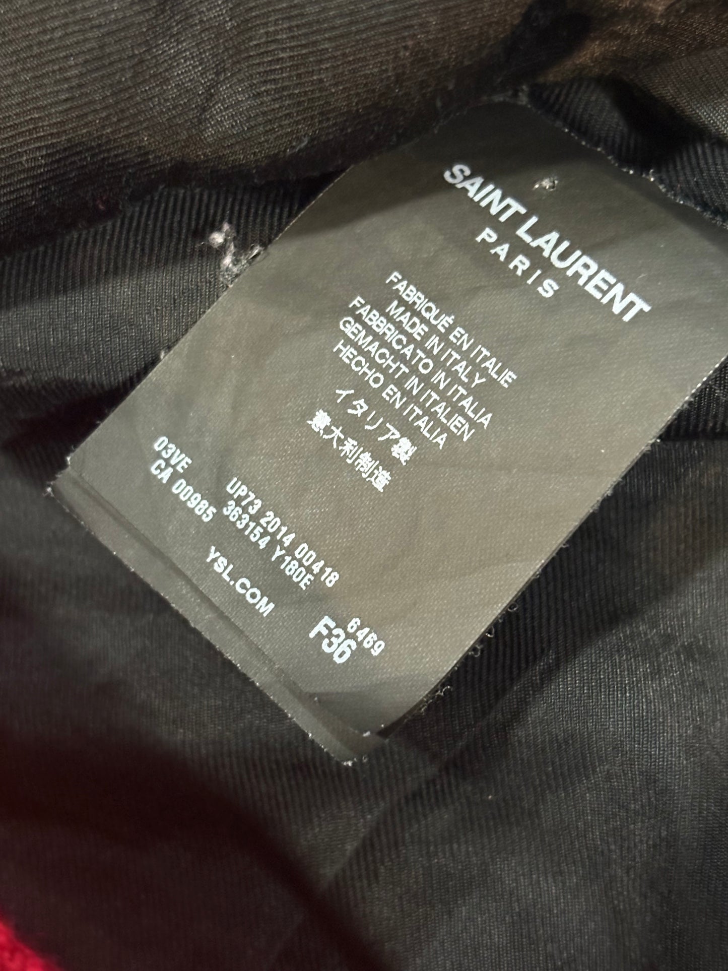 Saint Laurent Paris FW14 Leopard Teddy Jacket