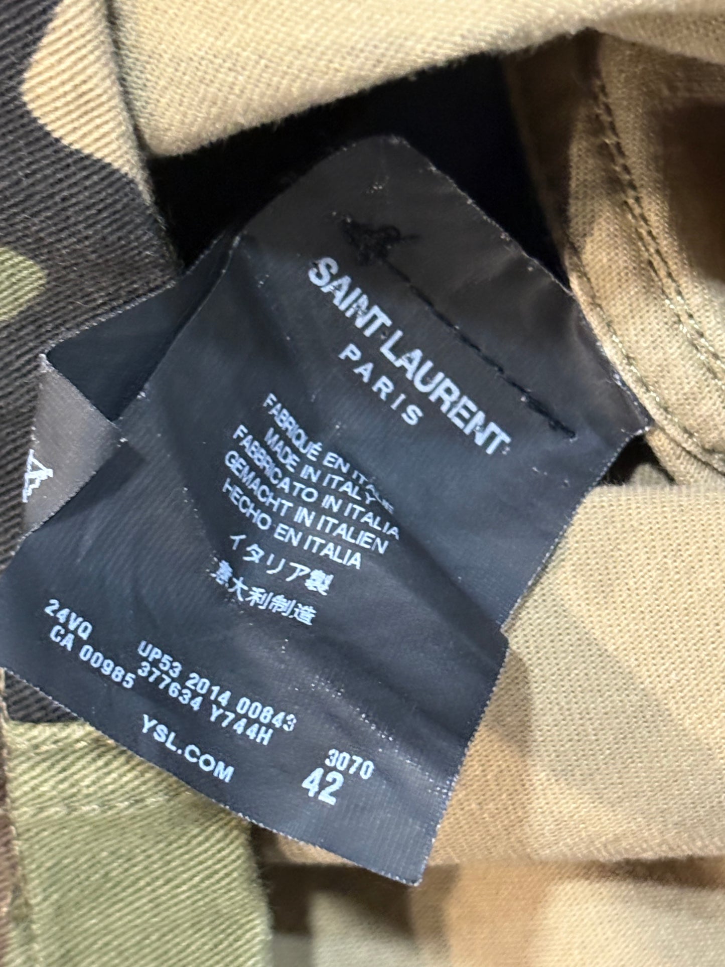 Saint Laurent Paris SS15 Psych Rock Fringed Military Jacket