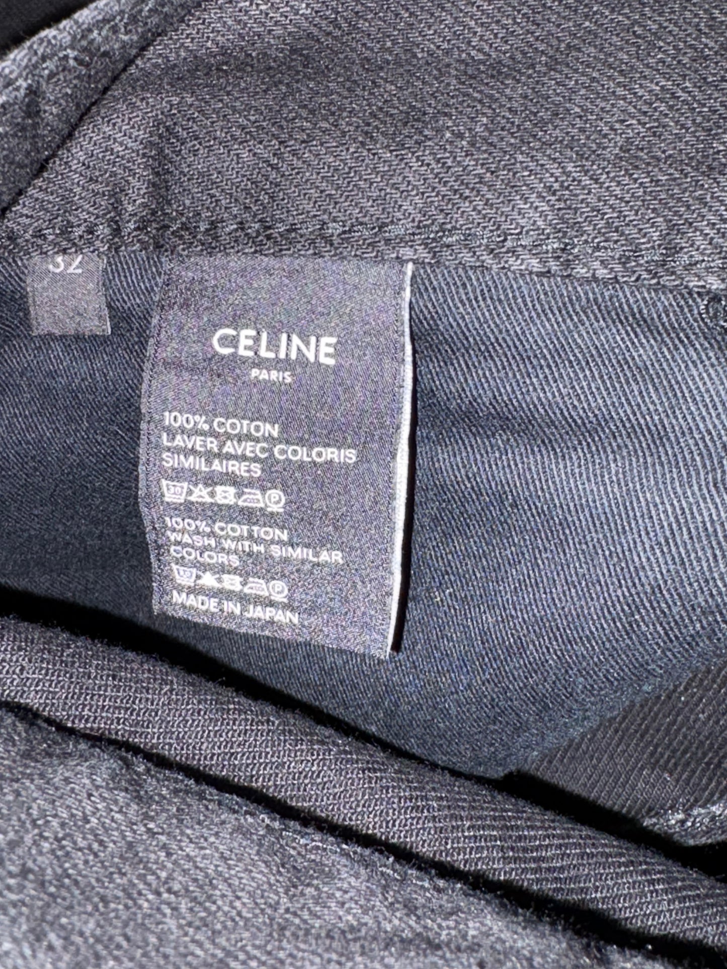 Celine SS19 SL001 Black Denim
