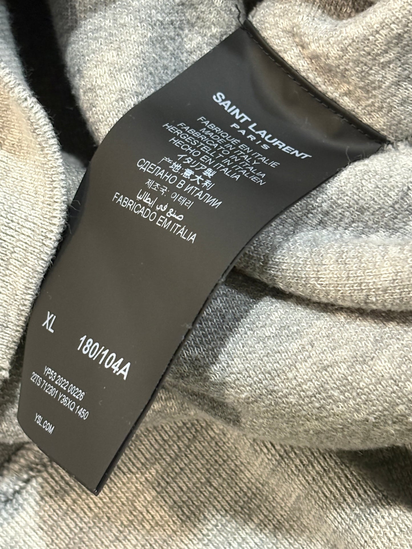 Saint Laurent Paris 2022 Distressed University Hoodie