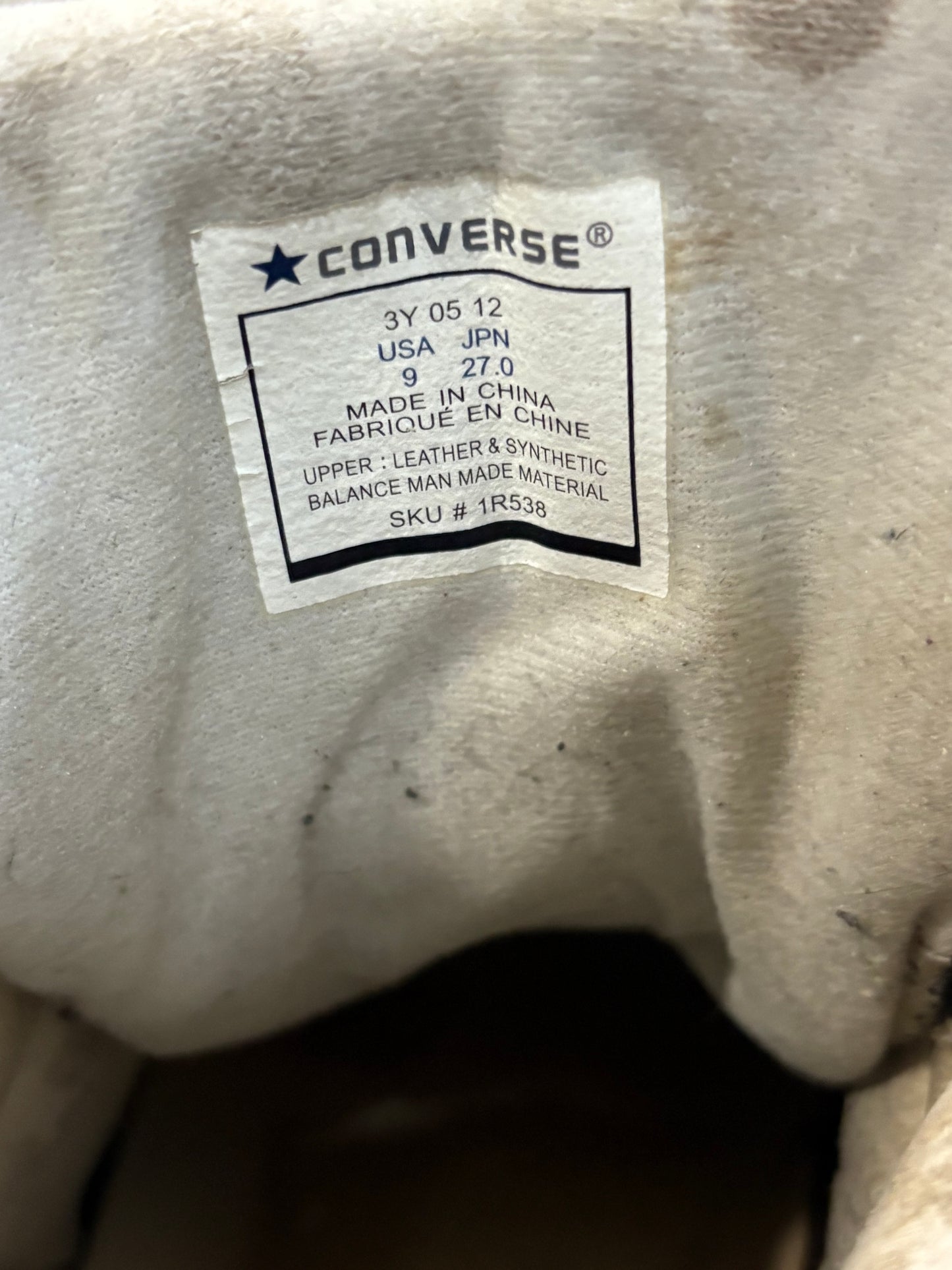 Number (N)ine SS06 Weapon Converse