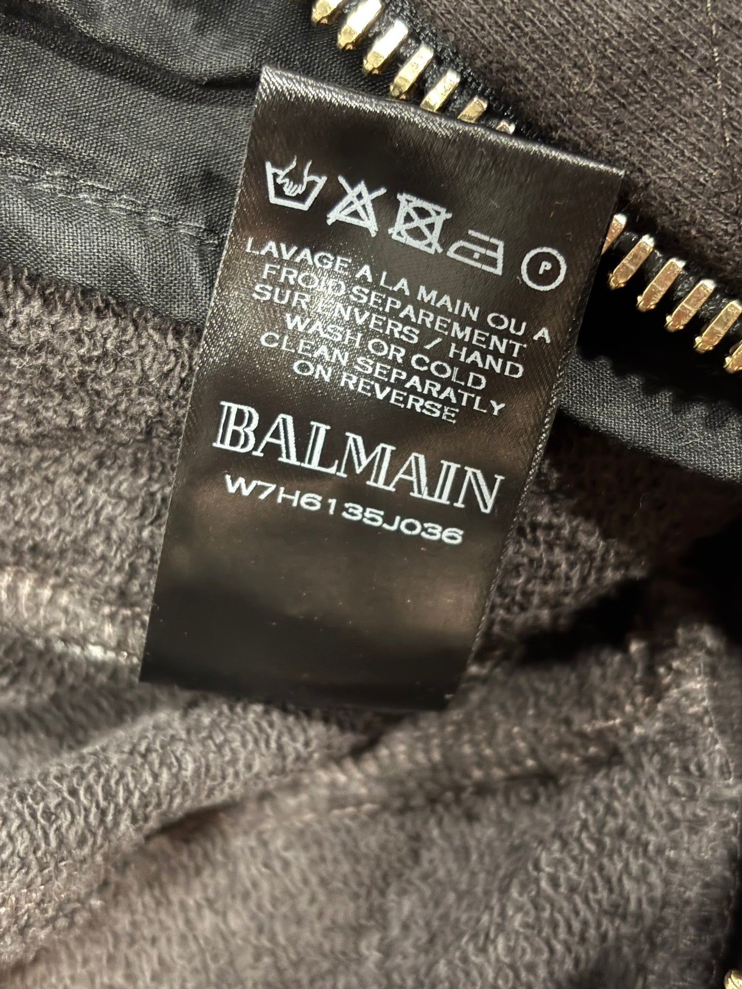 Balmain AW17 Camo padded biker zip up