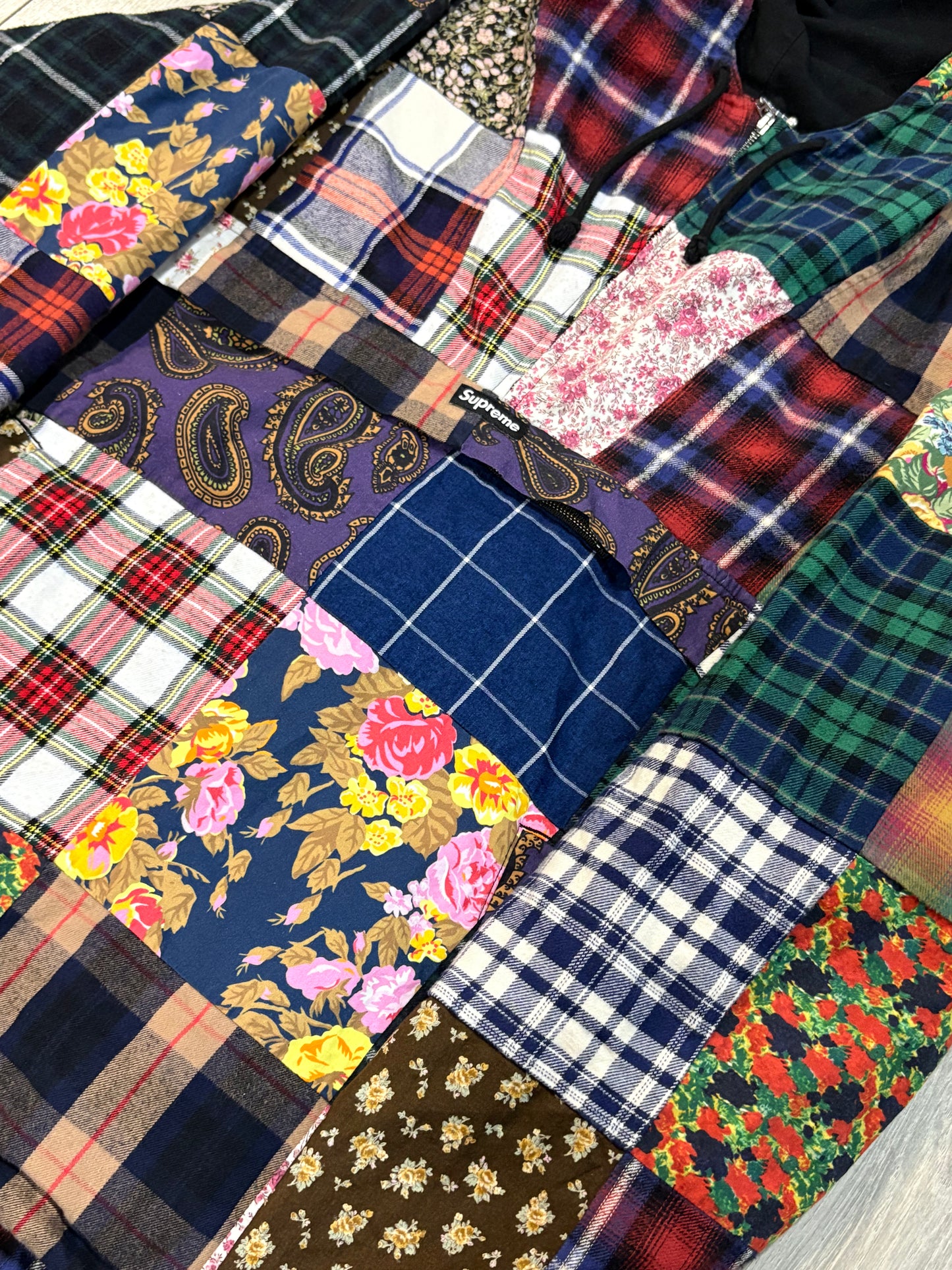 Supreme AW16 Patchwork Anorak Hoodie