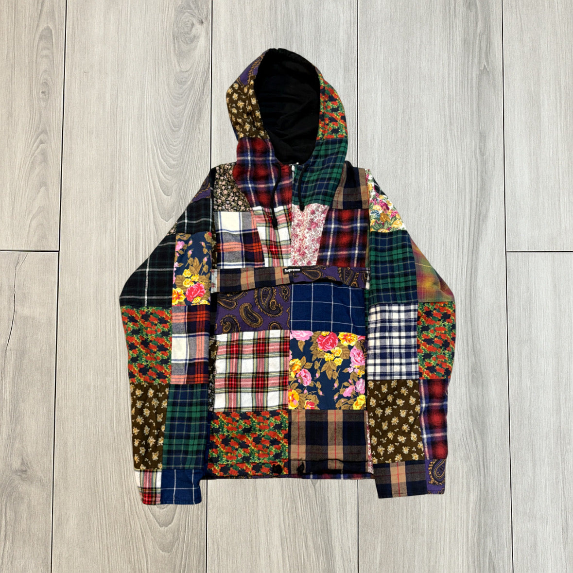 Supreme AW16 Patchwork Anorak Hoodie