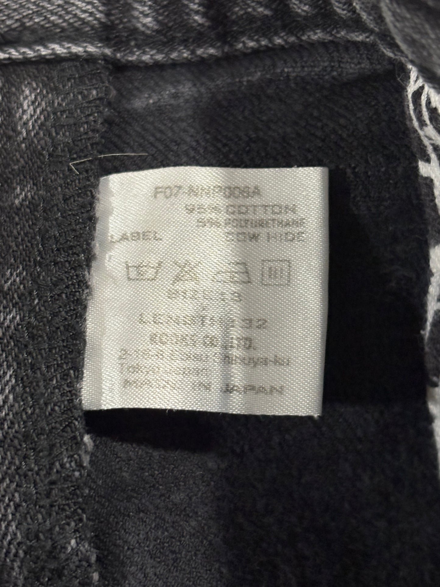 Number (N)ine AW07 Dart Denim