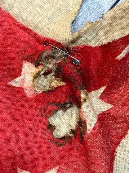 Balmain SS11 Burnt American Flag Tank Top