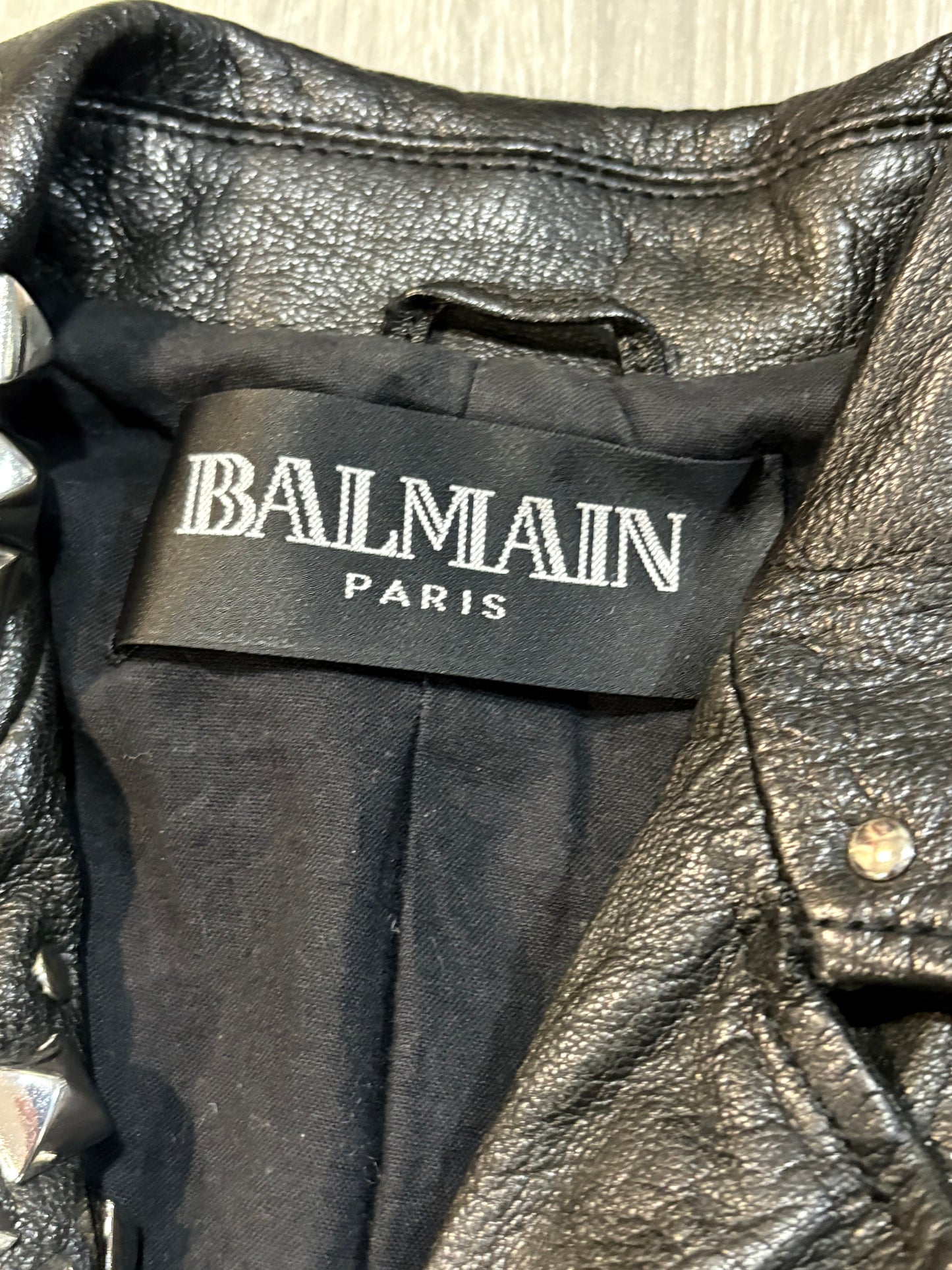 Balmain SS11 Chained Leather Biker Jacket