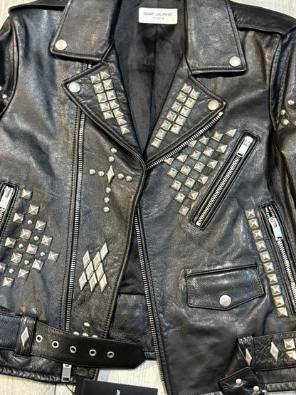 Saint Laurent Pairs AW16 Palladium Studded Leather Jacket