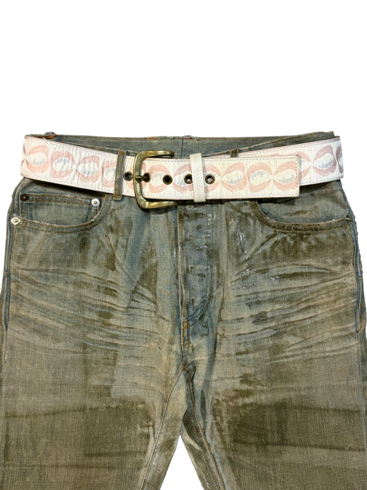 Undercover Vampire Fang Satin Leather Belt