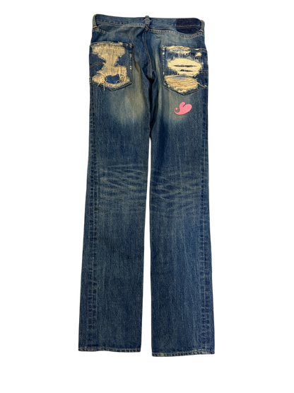 Undercover AW05 Arts & Crafts Heart Boro Denim