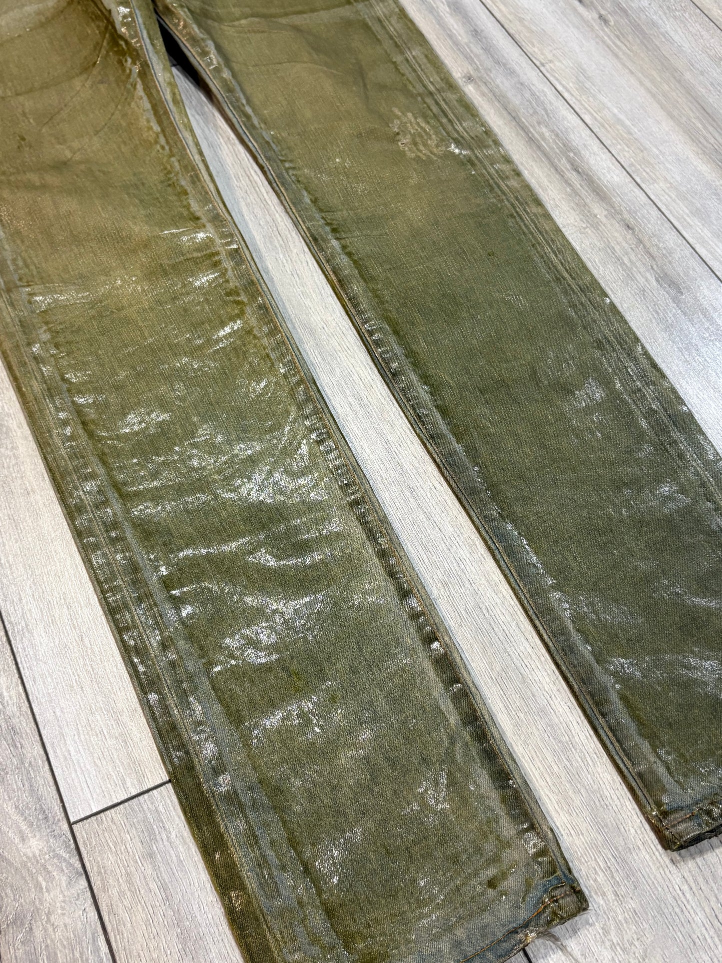 Dior Homme SS04 Waxed Bleu Clair Denim