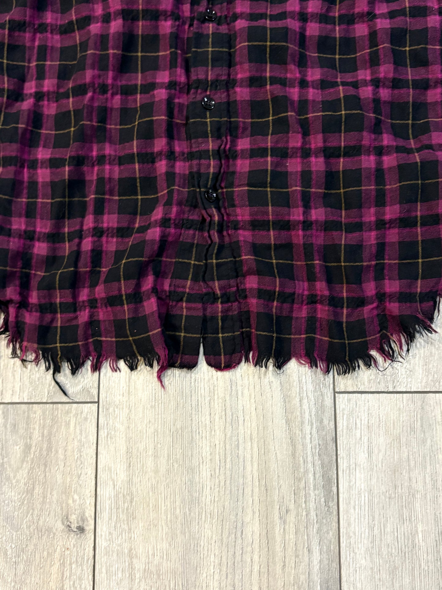 Saint Laurent Pairs SS16 Frayed Flannel