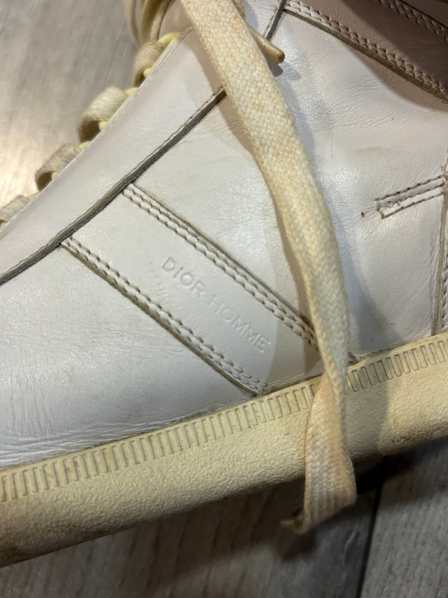 Dior Homme SS04 White Strip Sneakers