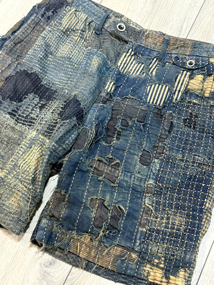 Kapital Boro Patchwork Shorts