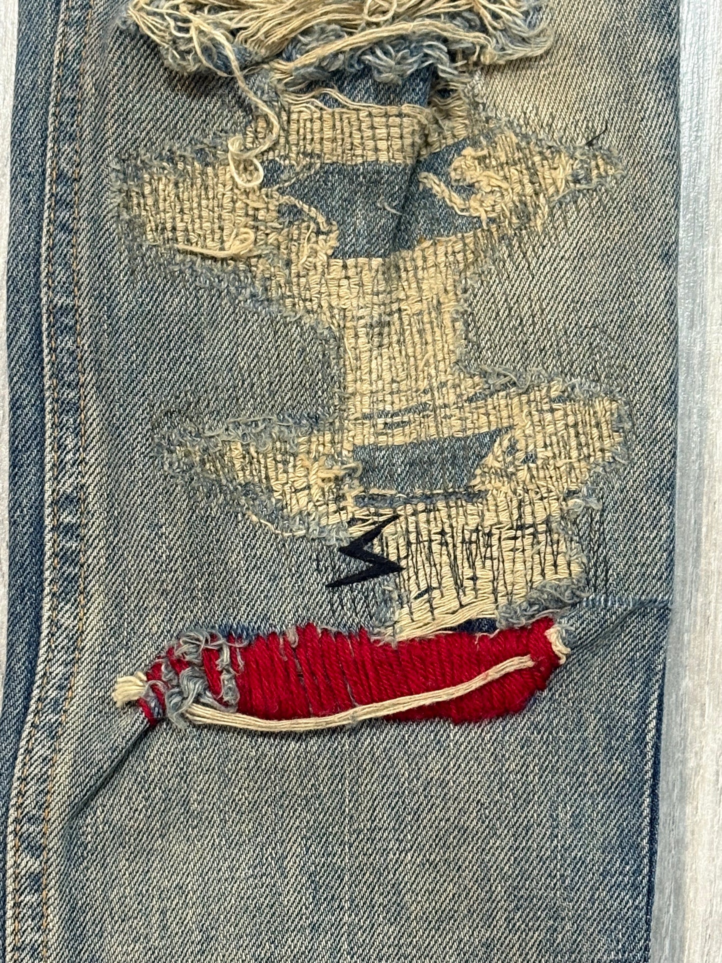 Undercover AW04 Red Yarn Denim