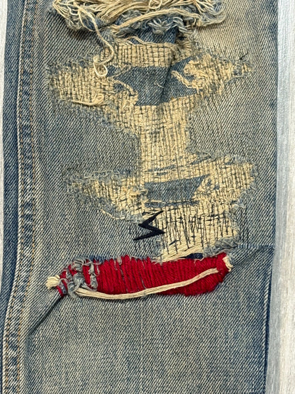 Undercover AW04 Red Yarn Denim