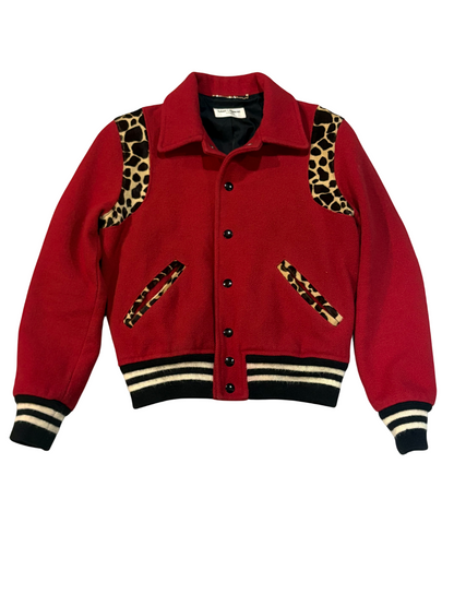 Saint Laurent Paris FW14 Leopard Teddy Jacket
