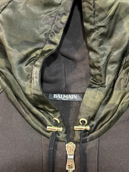 Balmain AW17 Camo padded biker zip up