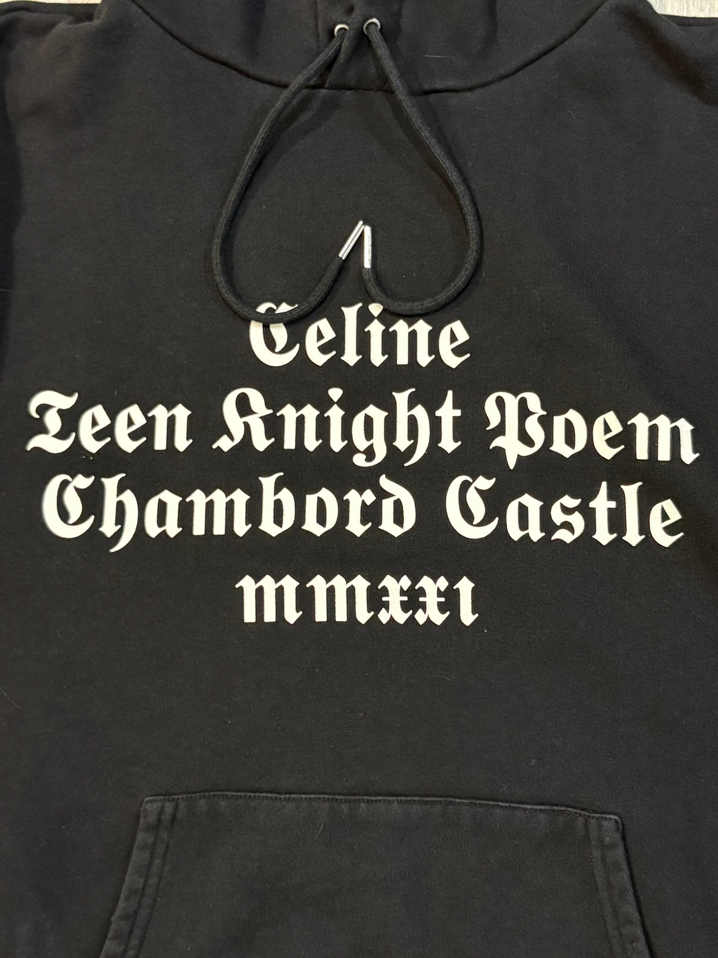 Celine AW21 Teen Knight Poem Hoodie