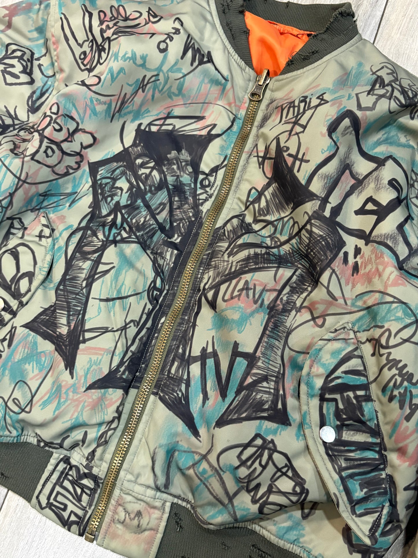 Mowalola Graffiti Bomber Jacket