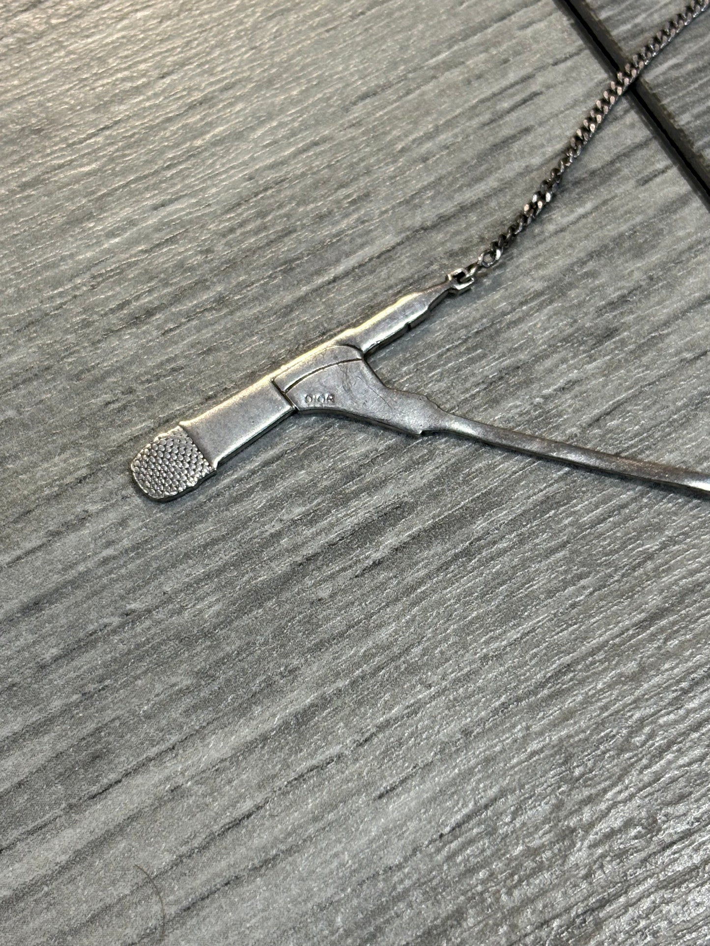 Dior Homme SS05 Microphone Stand .925 Silver Necklace