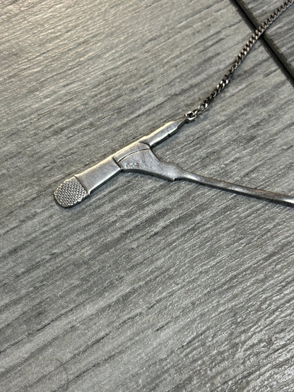 Dior Homme SS05 Microphone Stand .925 Silver Necklace