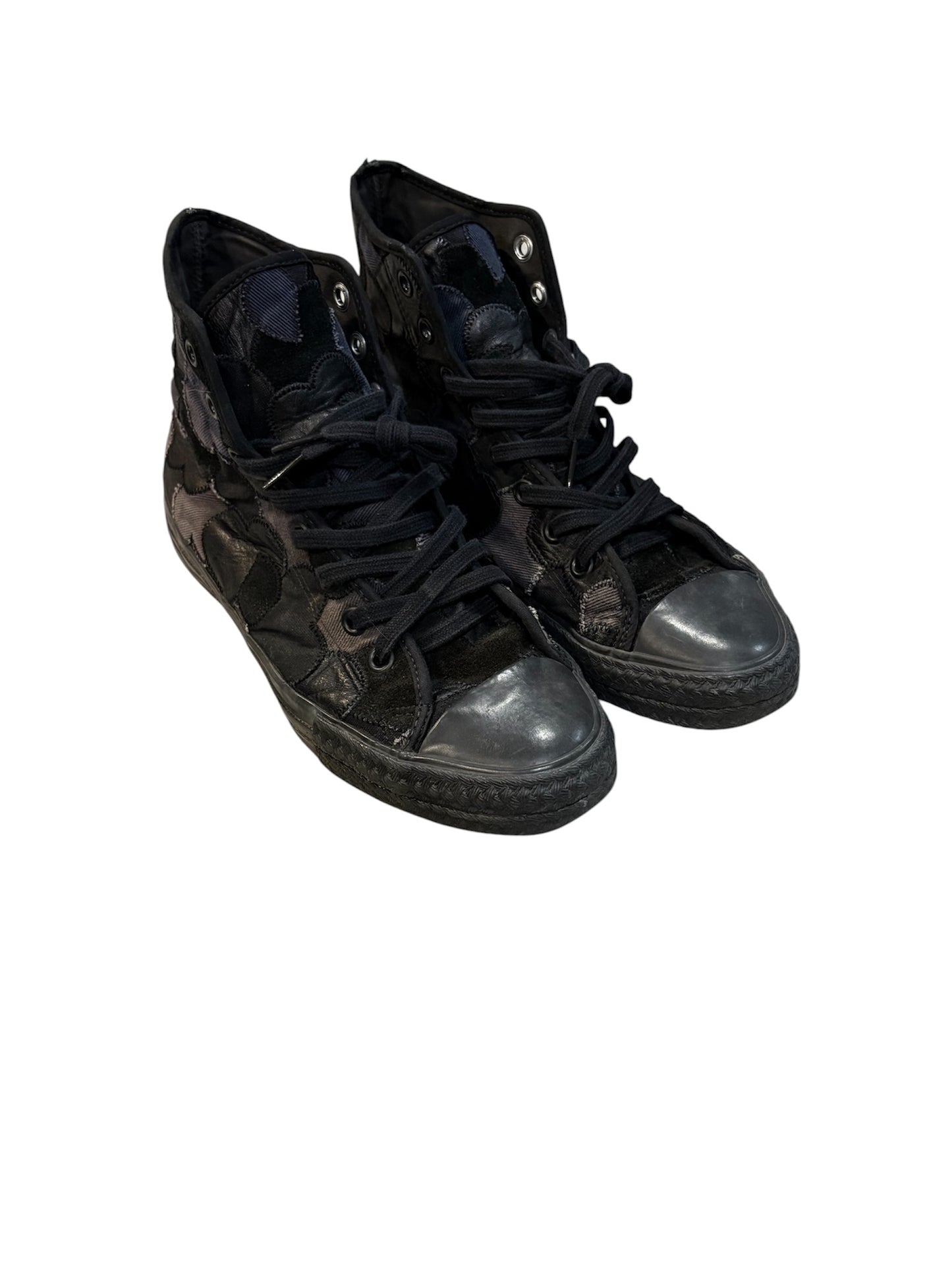 Number (N)ine AW03 Touch Me Im Sick Crying Heart Patchwork Converse