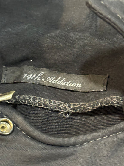 14th Addiction Flared Sleeve Dual Zipper Biker Zip Up
