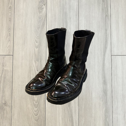 Dior Homme AW08 Patent Leather Green Glitter Boots