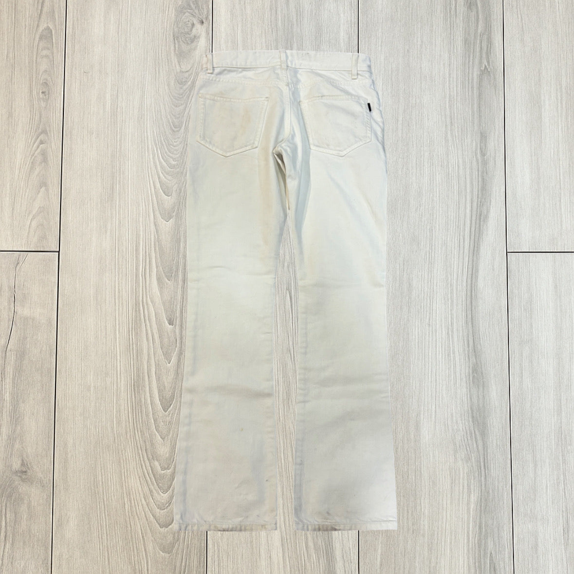 Saint Laurent Paris FW18 White D17 Bootcut Denim