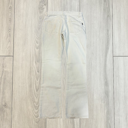 Saint Laurent Paris FW18 White D17 Bootcut Denim