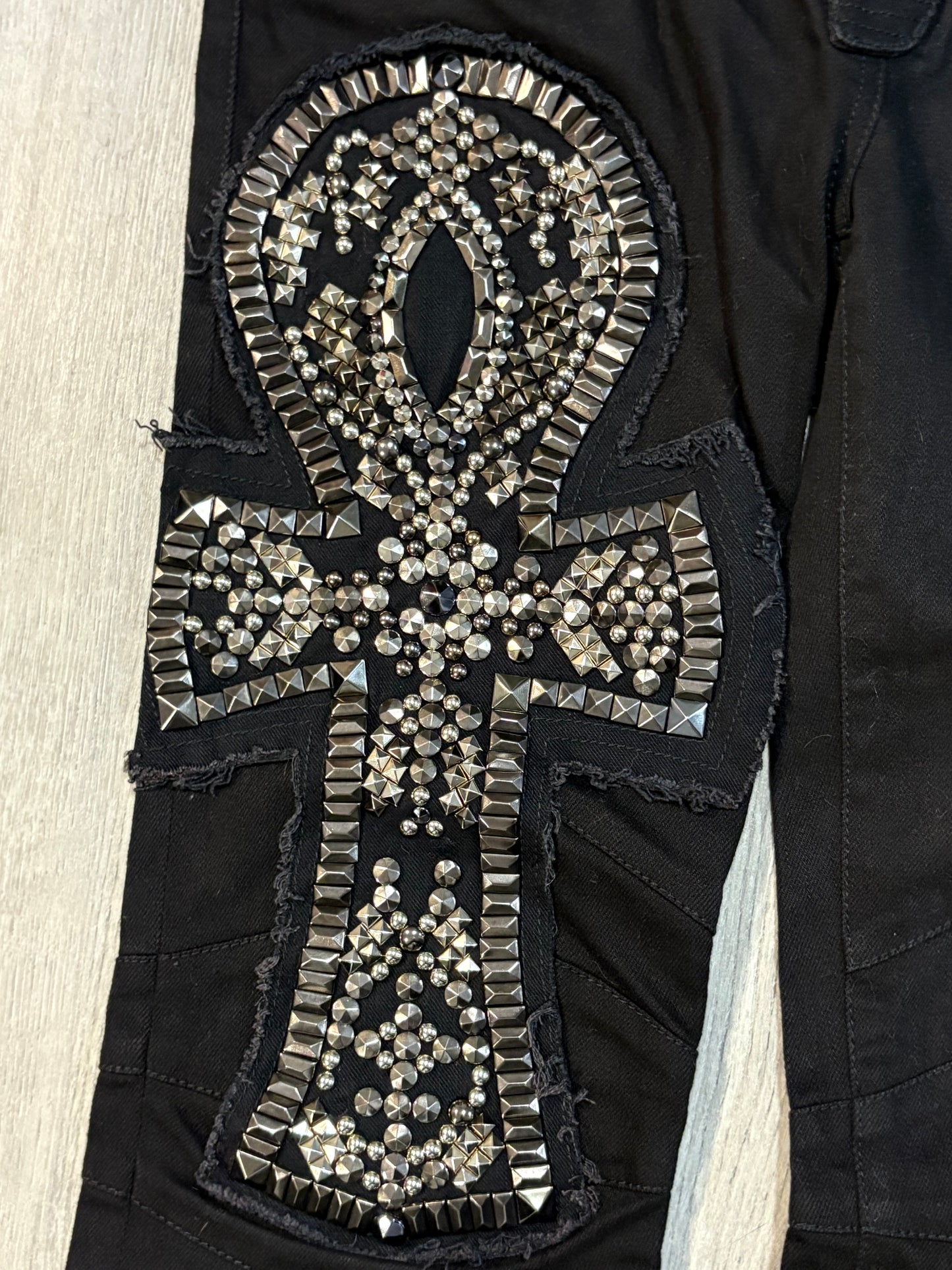 Balmain SS09 Ankh Studded Flares
