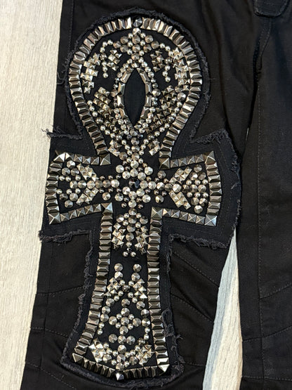 Balmain SS09 Ankh Studded Flares
