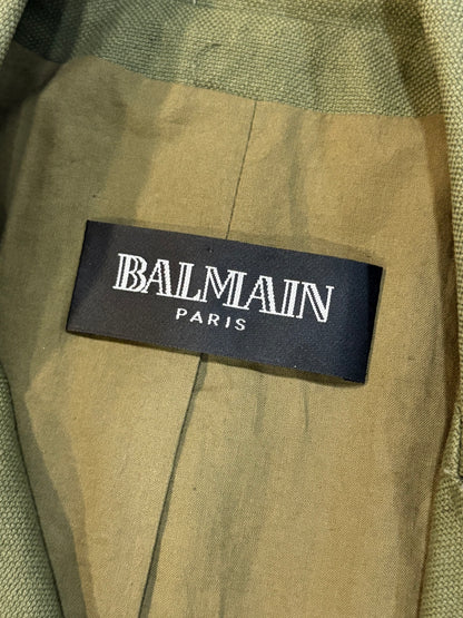 Balmain SS10 Army Green Biker Jacket