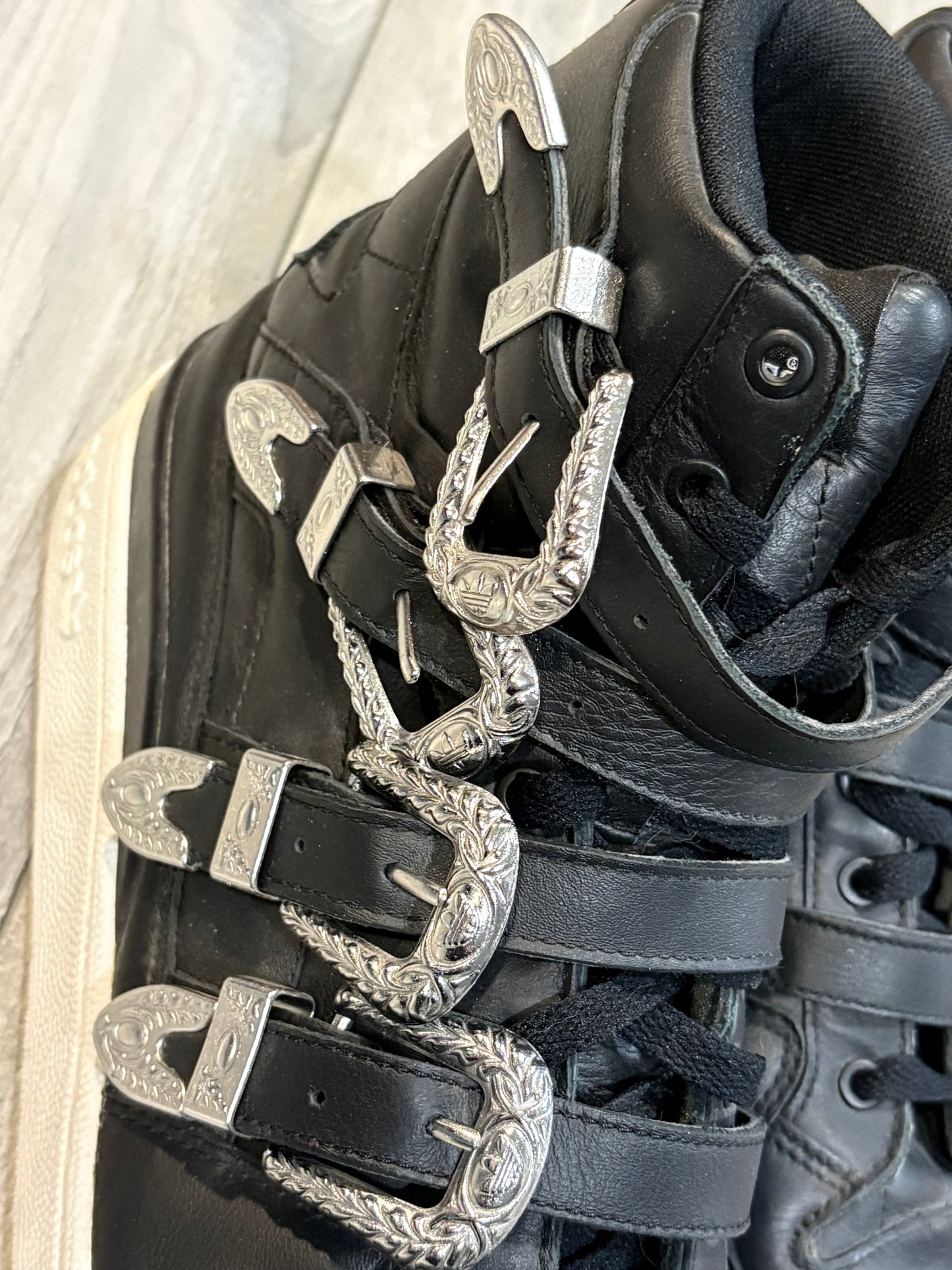 Jermey Scott X Adidas JS Forum Silver Buckle Hi Tops