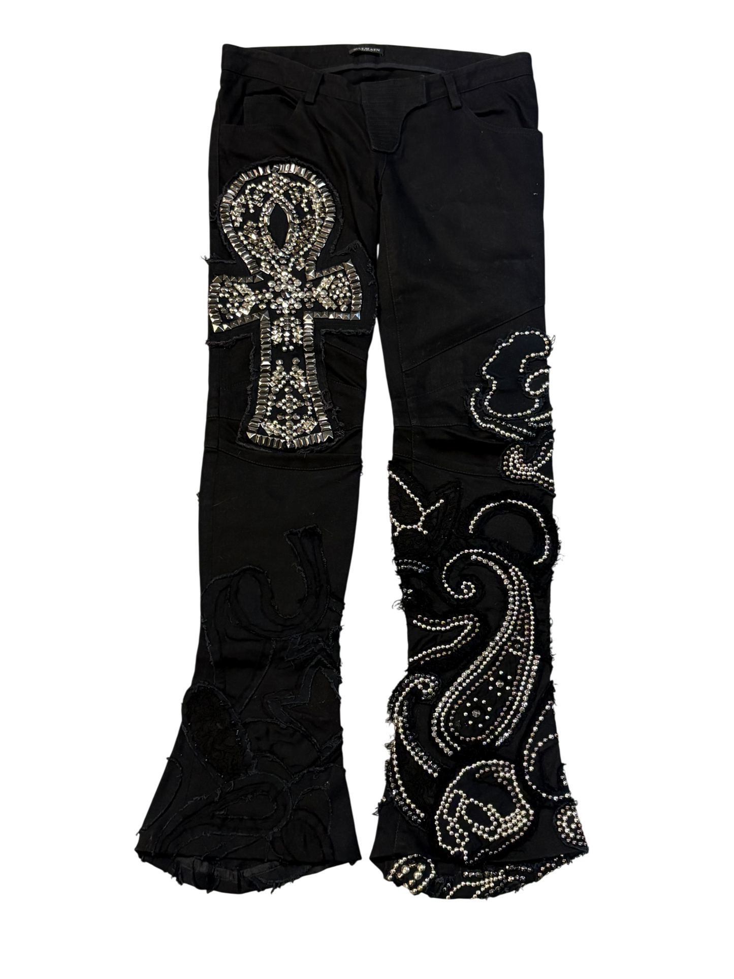 Balmain SS09 Ankh Studded Flares