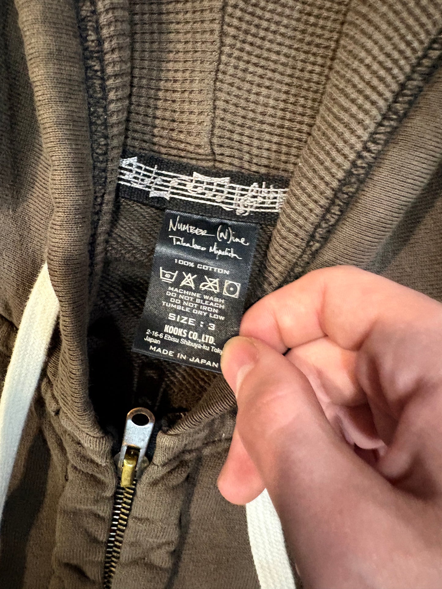 Number (N)ine SS06 1/200 Crying Heart Cargo Zip Up