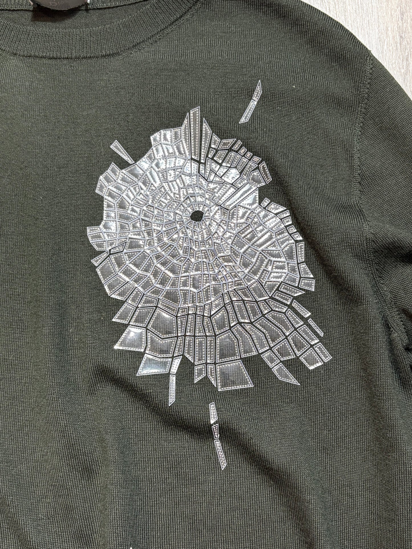 Dior Homme AW08 Vert Broken Heart Sweater
