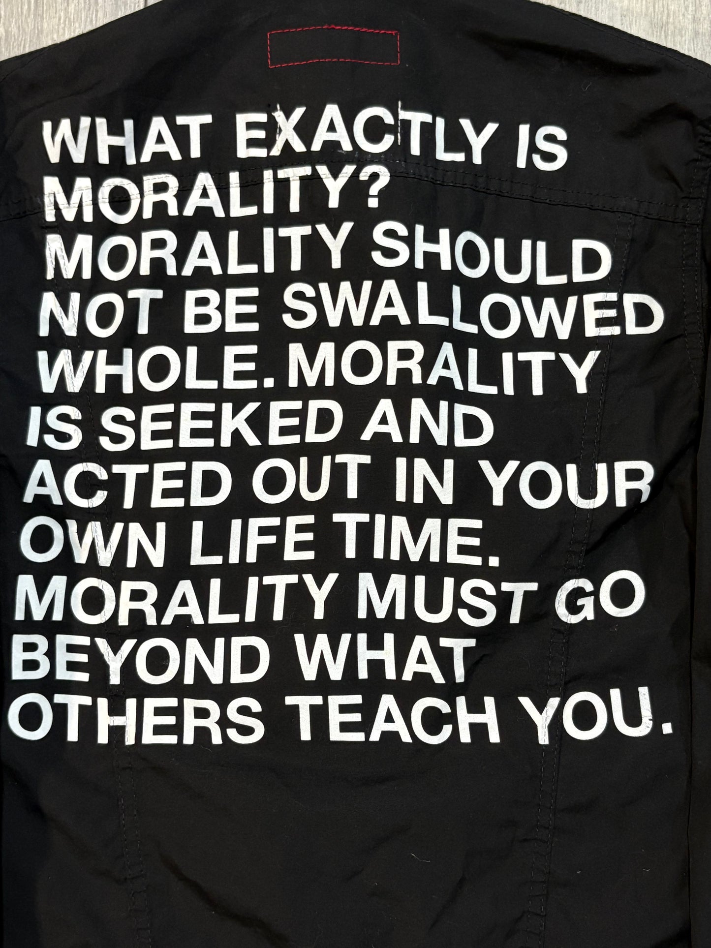 Junya Watanabe CDG SS10 Morality Poem Trucker Jacket