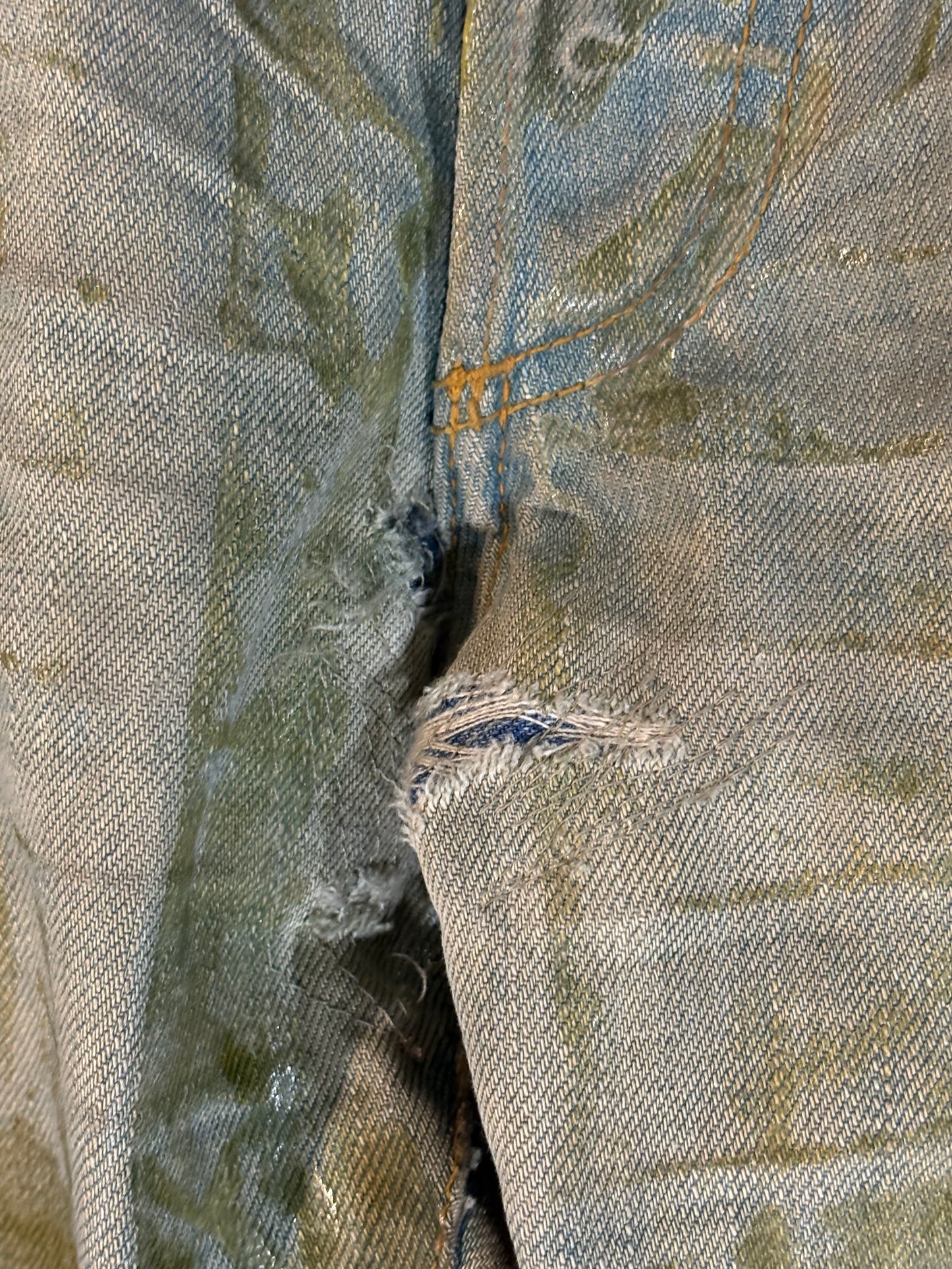 Dior Homme SS04 Waxed Bleu Clair Denim