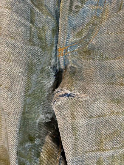 Dior Homme SS04 Waxed Bleu Clair Denim