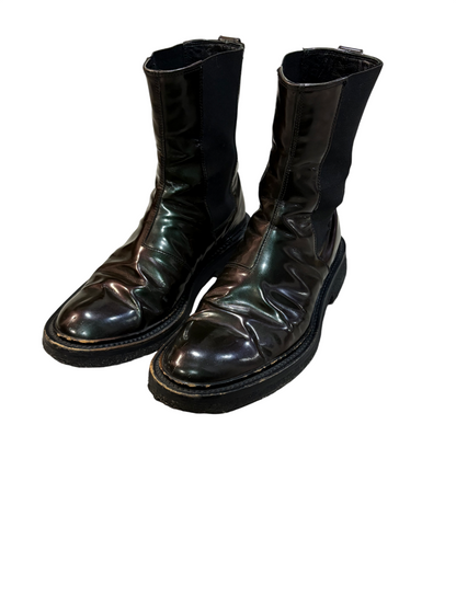 Dior Homme AW08 Patent Leather Green Glitter Boots