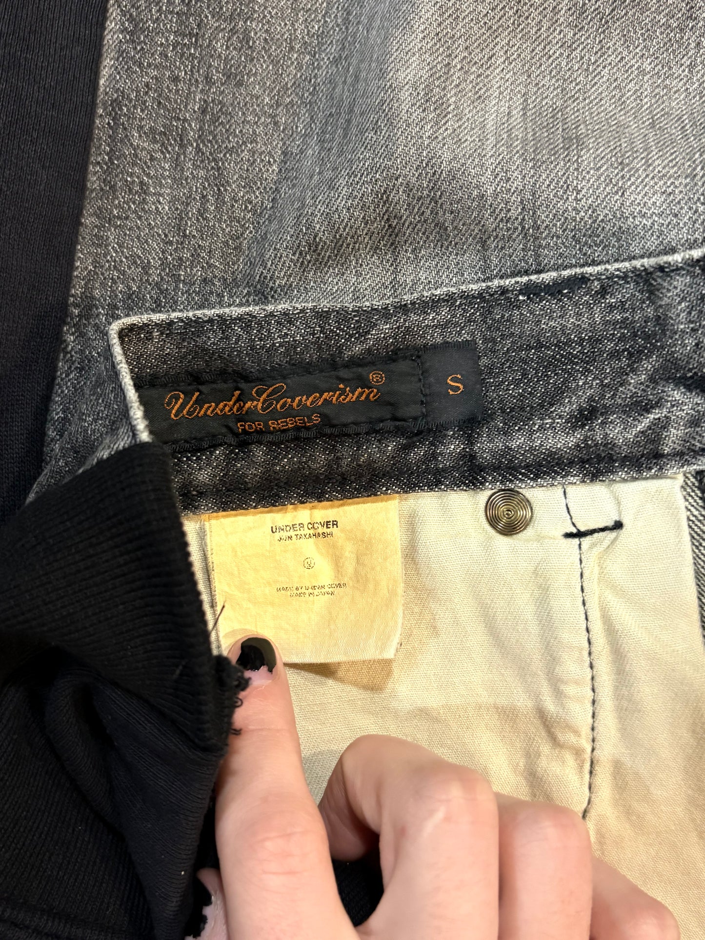 Undercover AW02 Rebelgod hybrid denim