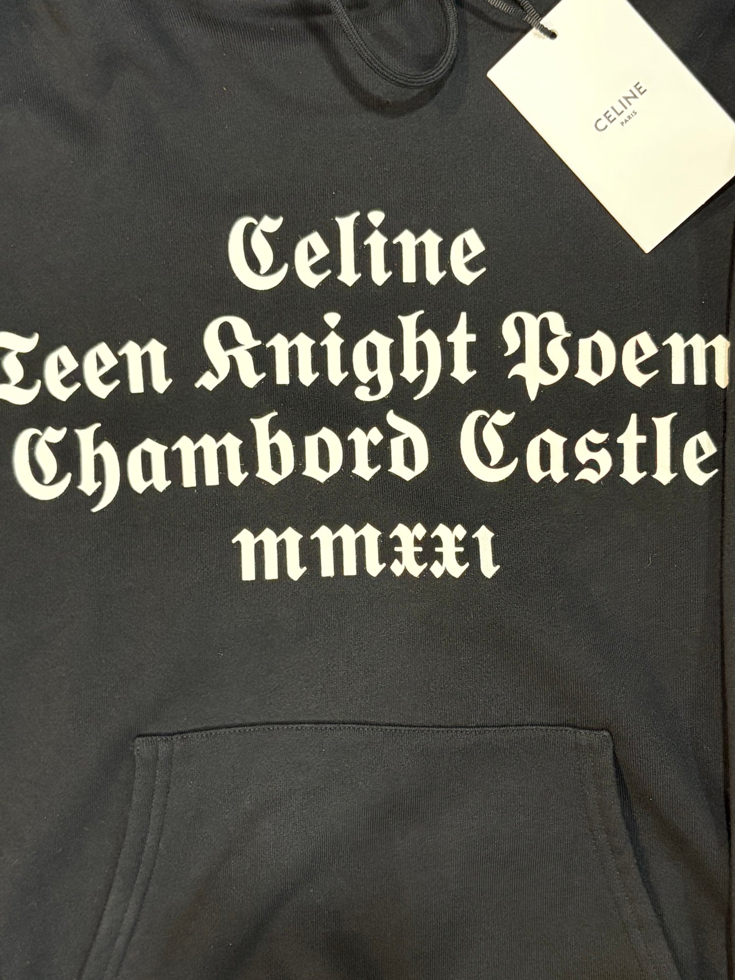 Celine AW21 Teen Knight Poem Hoodie