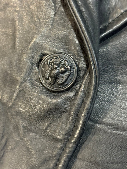 Balmain SS10 Military Patch Leather Blazer