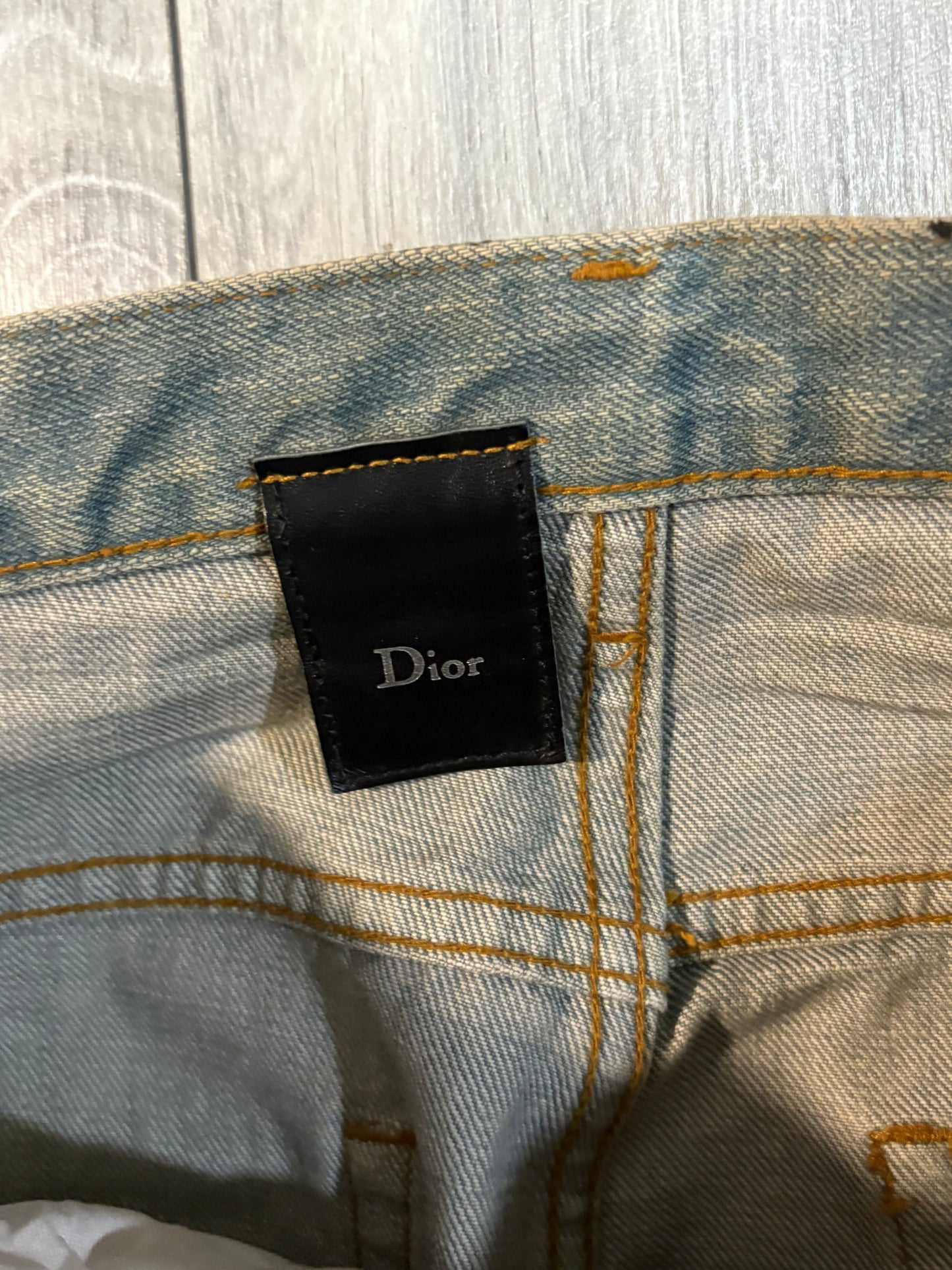 Dior Homme SS04 Dirty Bleu Clair Denim