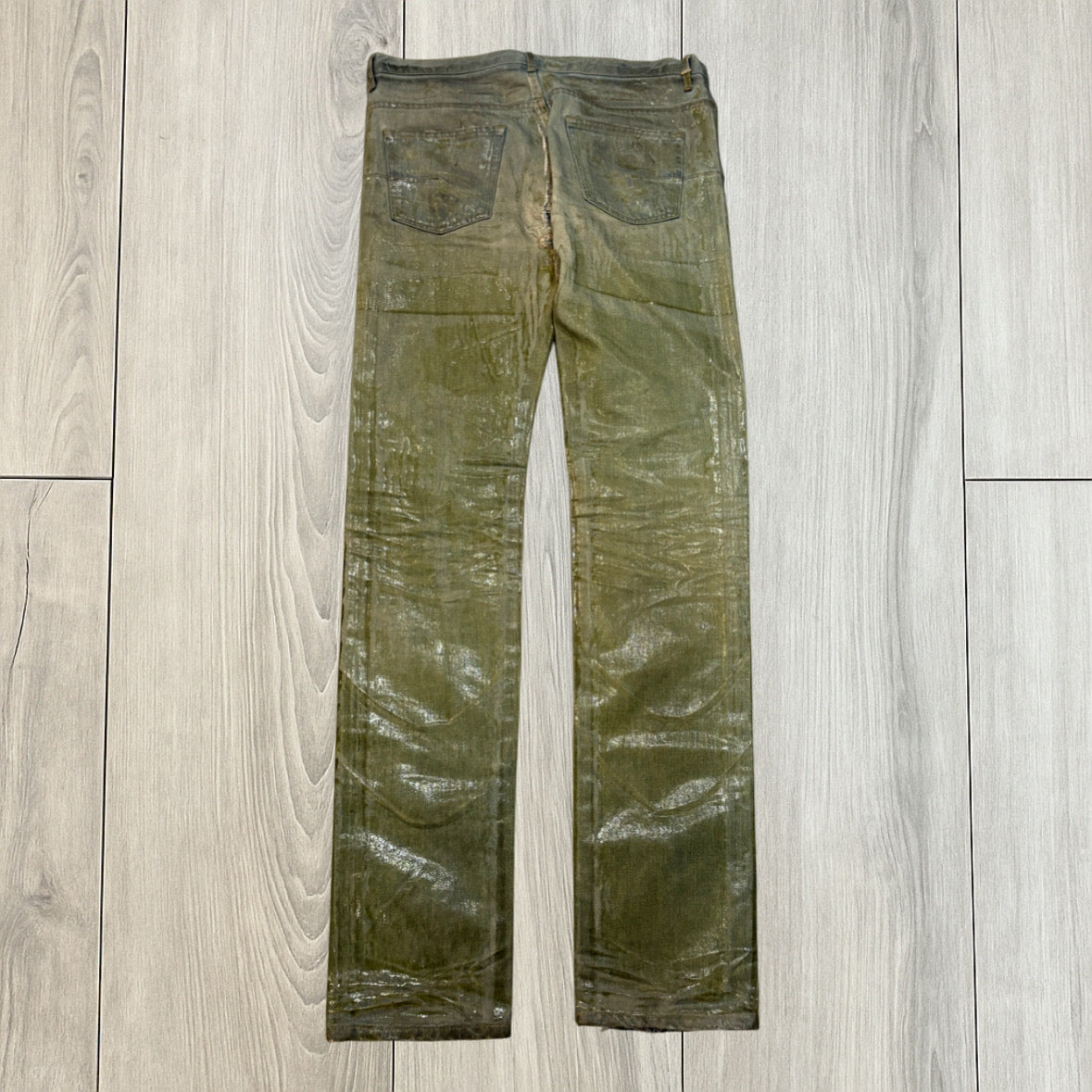 Dior Homme SS04 Waxed Bleu Clair Denim