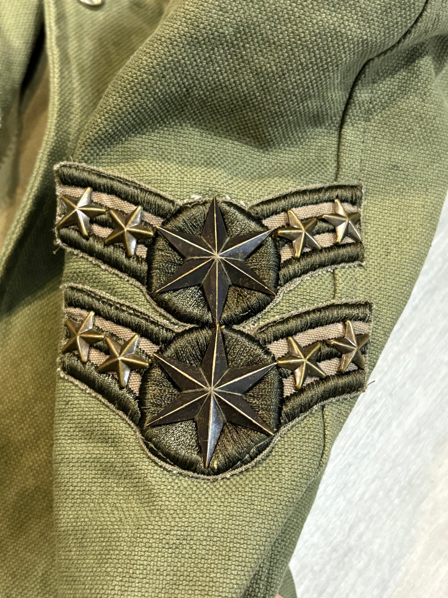 Balmain SS10 Army Green Biker Jacket