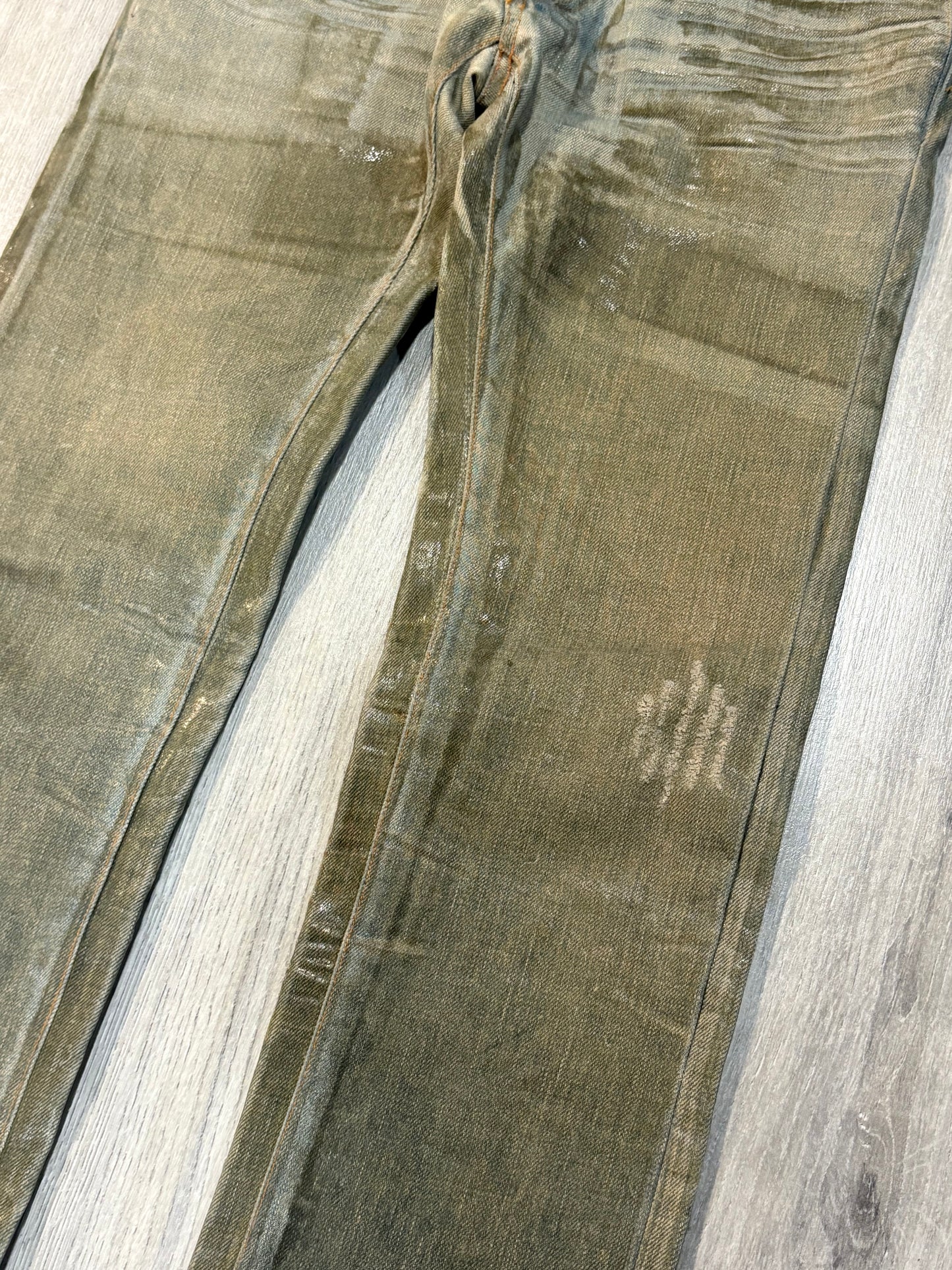 Dior Homme SS04 Waxed Bleu Clair Denim