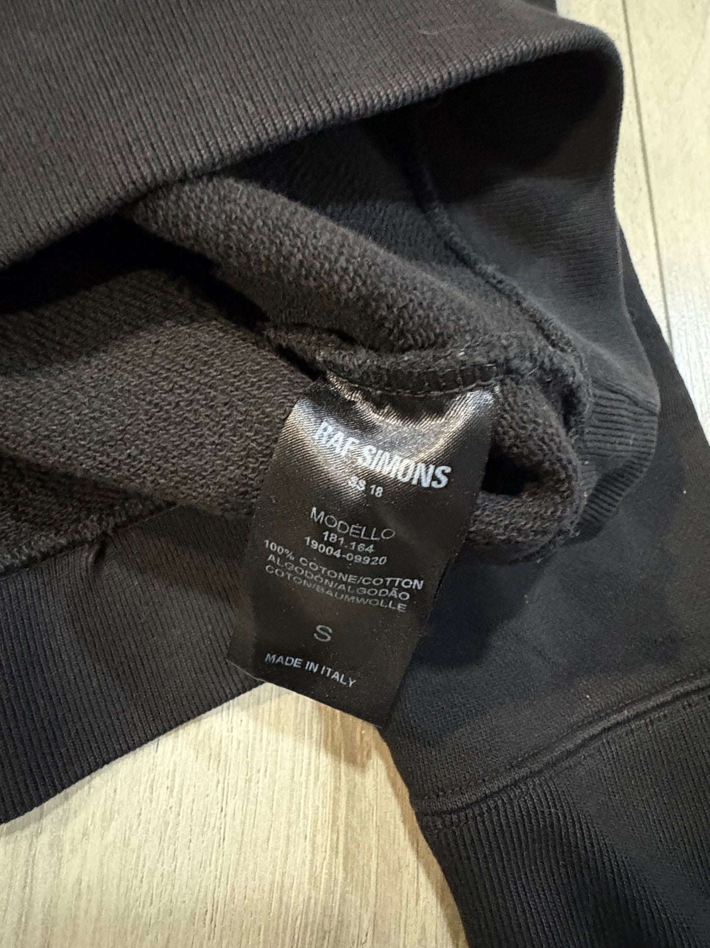 Raf Simons SS18 Poem Patch Hoodie